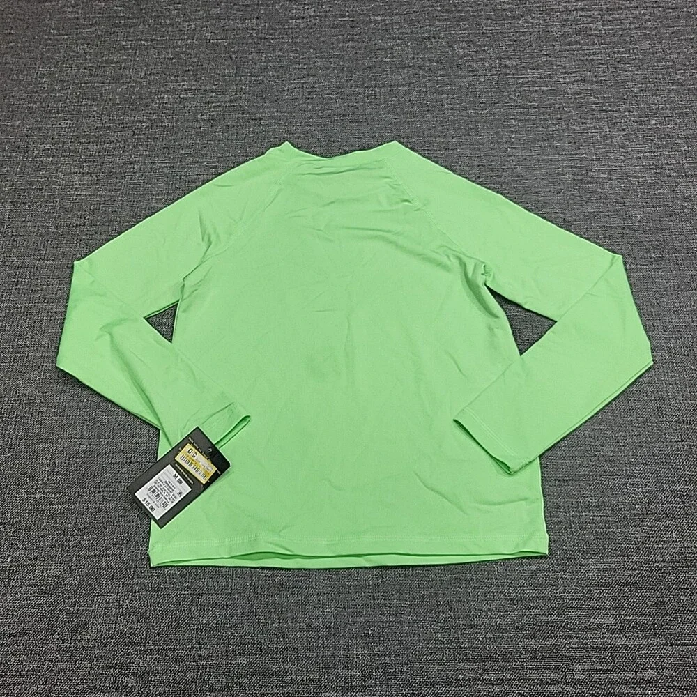 Kids Boys Long Sleeves Guard Top Medium Size 8 Light Green Tee Shirt